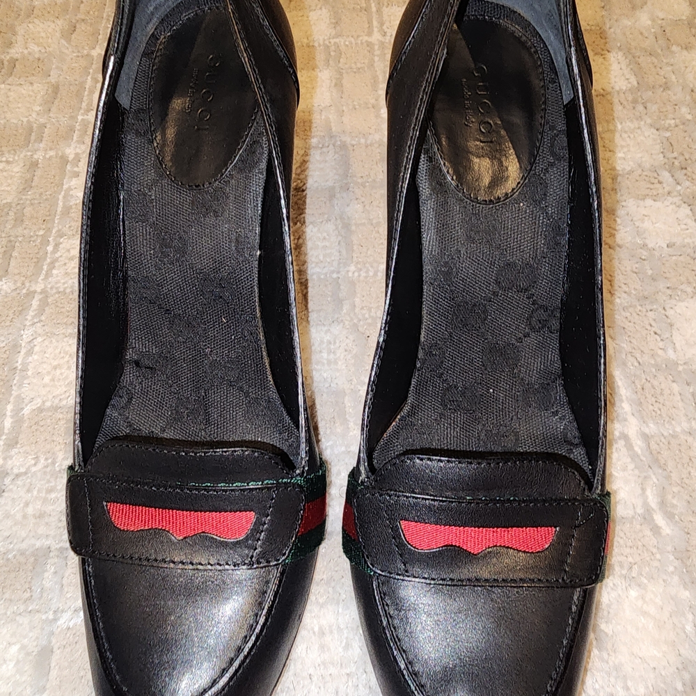 Gucci Black Leather Women's Shoes